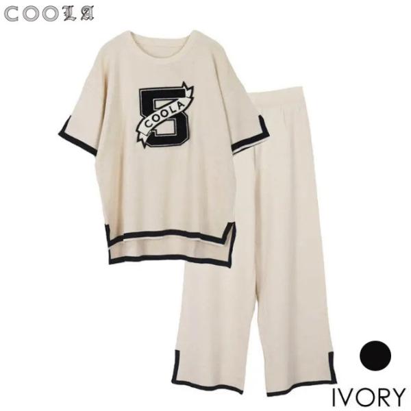 2023秋冬最新モデルショップ袋おまけ付 COOLA クーラ 5フラッグパッチバイカラーニットセット...