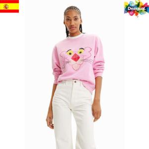 再値下げ SALE セール  50%OFF  Desigual デシグアル Pink Panther ウォッシュスウェットシャツ 裏起毛　23swsk40  正規品 返品不可｜s-prologue