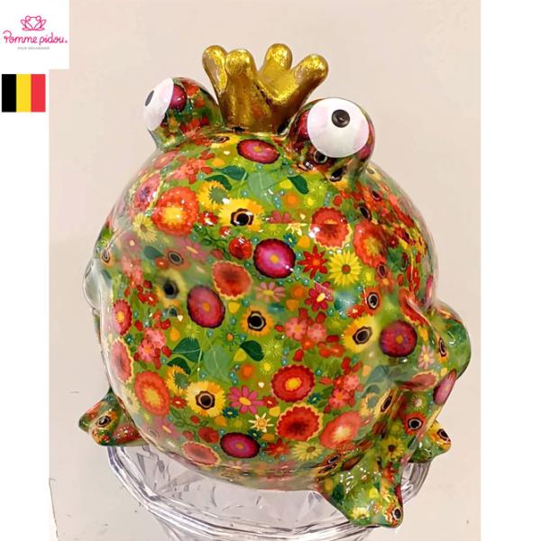Pommepidou(ポンピドゥー)ベルギーセラミック製POPアートグラフィック「カエル貯金箱」特大...