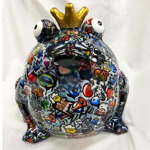 POMME PIDOU ポンピドゥ 貯金箱 AS302-095 9.5cm 陶器製 かえる カエル