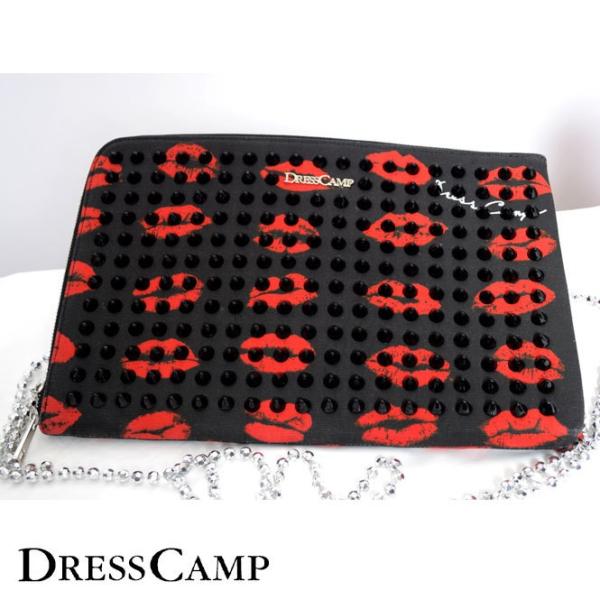 SALEセール20%OFF DRESSCAMPドレスキャンプスタッズリップクラッチバッグTRIANG...