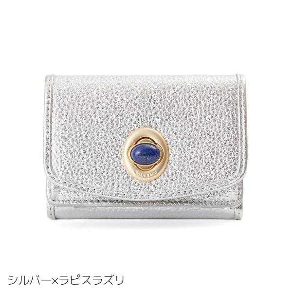 ショップ袋おまけ付  即納 Hashibami ハシバミ ジェムストーン レザーミニウォレット/財布...