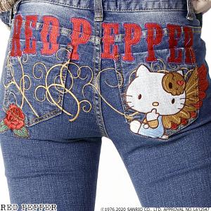 HELLO KITTY ハローキティ ×REDPEPPER レッドペッパー コラボジーンズ スキニーデニム No.RJ1096 送料無料   5のつく日 +4％｜s-prologue