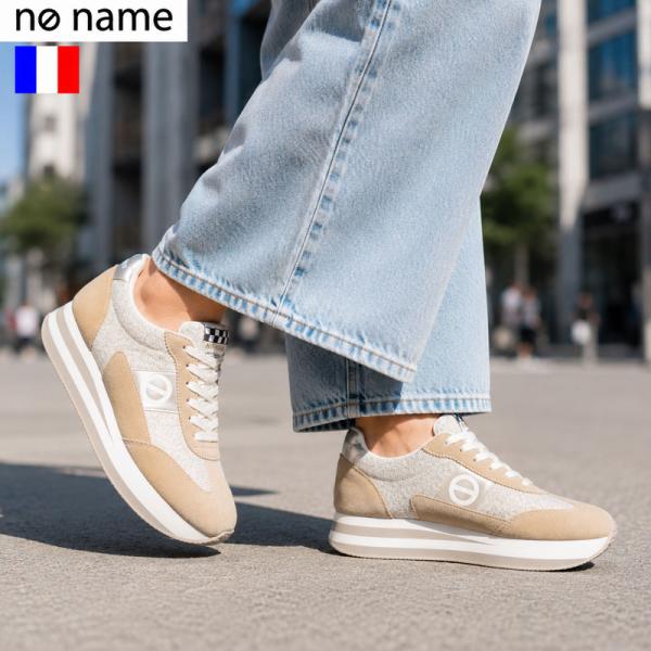 SALE セール  33%OFF  no name ノーネーム キラキララメ スエード　4.5cmプ...