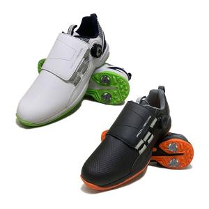 超美品】ニューバランス ゴルフシューズ 黒×白 ボア スパイクレス