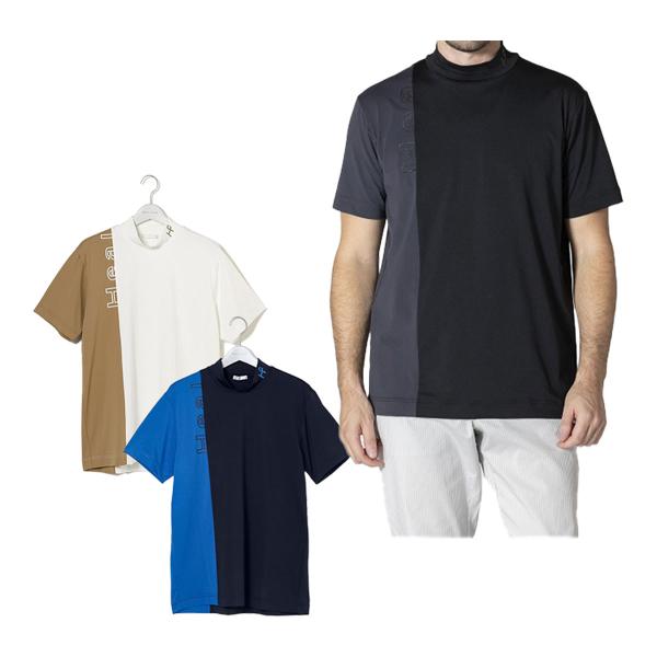 ヒールクリーク ゴルフ クールUVベア天竺 半袖 モックネック メンズ 001-21443 ゴルフウ...