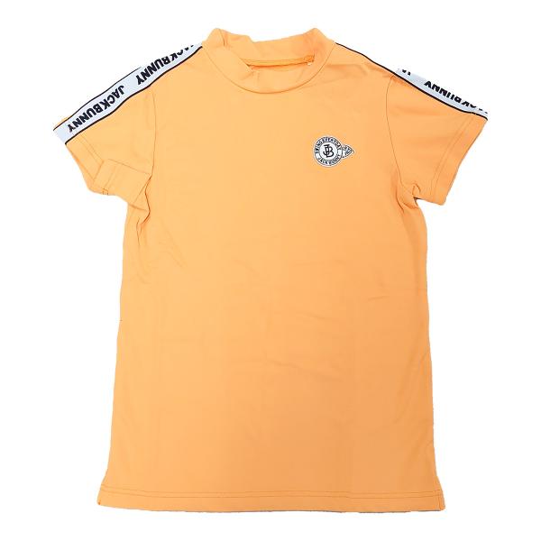 レディース ジャックバニー 半袖 モックネックシャツ カットソー ロゴテープ 263-2167448...