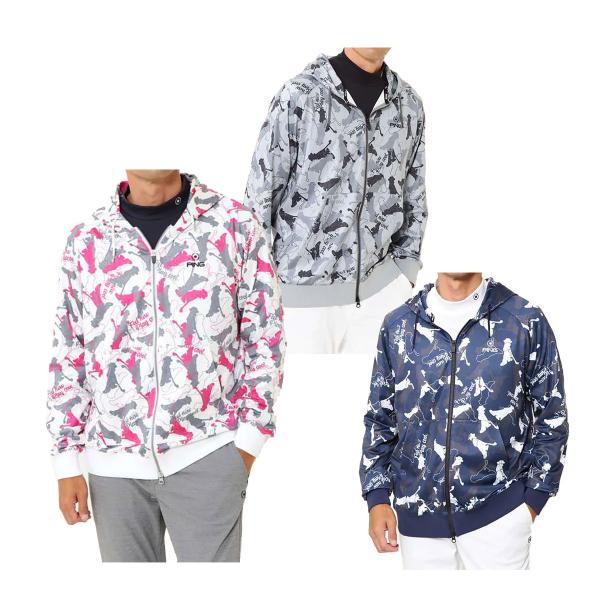 ピン アパレル フルジップフーディー パーカー トレーナー Mr.PING 総柄プリント NATIV...