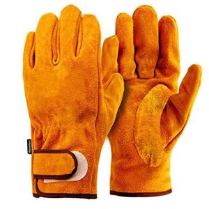 [MinistoreDirect] 耐熱 手袋 キャンプグローブ レザーグローブ