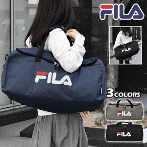 FILA フィラ ボストンバッグ レディース おしゃれ 大容量 旅行用 修学旅行 林間学校 スポーツ 小学校 中学 1泊 2泊/ポリキャンバス 2way ショルダーバッグ
