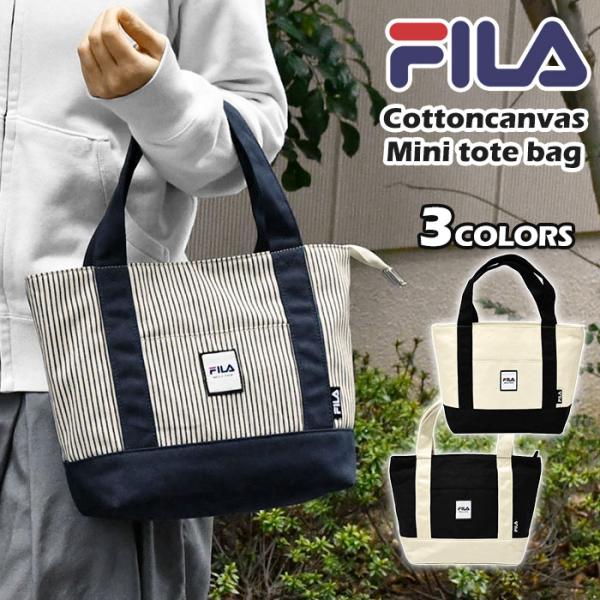 FILA フィラ キャンバス ミニトートバッグ トートバッグ レディース メンズ おしゃれ 小さめ ...