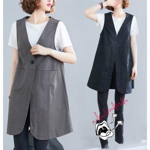 ベスト レディース ロング カーディガン ジレベスト