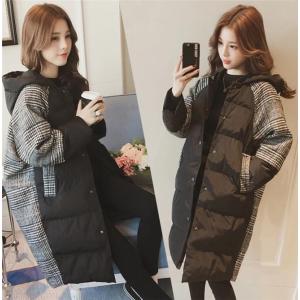 中綿ジャケット レディース ロングコート 切り替え