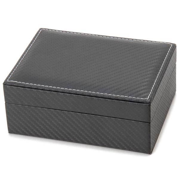 腕時計収納ケース 2本収納 カーボン調 ブラック ウォッチケース 時計ケース