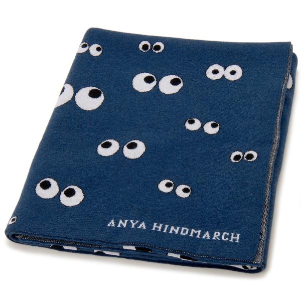 ANYA HINDMARCH アニヤハインドマーチ ブランケット ブルー 5050925170840...