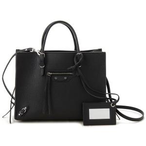 バレンシアガ ハンドバッグ 370926 DC70N 1065 BALENCIAGA ペーパー A6 ブラック｜s-select