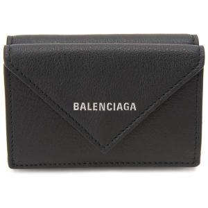 BALENCIAGA バレンシアガ 三つ折り財布 ブラック 391446 DLQ0N 1000 PAPIER ペーパー ミニ