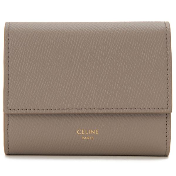 CELINE セリーヌ 三つ折り財布 レディース グレー 10B57 3BEL 10BL コンパクト...