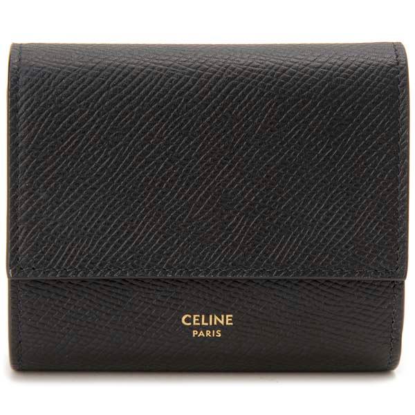 CELINE セリーヌ 三つ折り財布 レディース ブラック 10B57-3BEL-38NO コンパク...