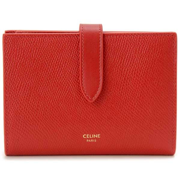 CELINE セリーヌ 二つ折り財布 レディース レッド 10B64-3BFP-27ED コンパクト...