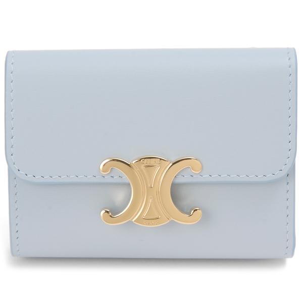 CELINE セリーヌ 三つ折り財布 レディース ブルー 10I65 3DPV 07PB COMPA...