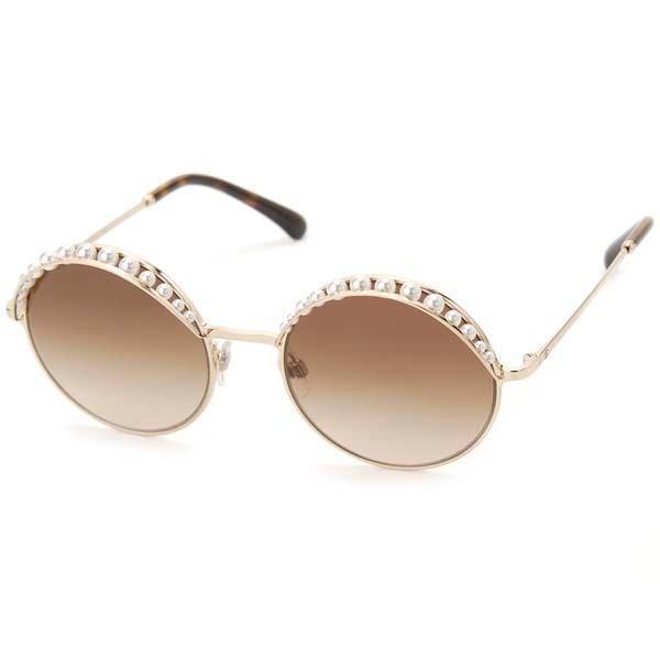 シャネル CHANEL サングラス レディース ゴールド 4234H C395S5 ラウンド 丸型 ...