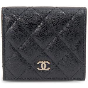 CHANEL シャネル 二つ折り財布 AP3178 B10583 C3906 クラシック スモール マトラッセ キャビアスキン｜s-select