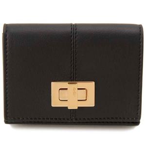 FENDI フェンディ 三つ折り財布 レディース ブラック 8M0415 A5DY F0KUR コンパクト財布｜s-select