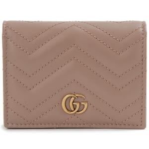 GUCCI グッチ 二つ折り財布 レディース ローズ 466492 DTD1T 5729 GGマーモント｜s-select