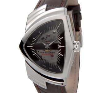 ハミルトン HAMILTON ベンチュラ メンズ 腕時計 シルバー×ブラウン H24515591 スケルトンダイヤル オートマチック｜s-select