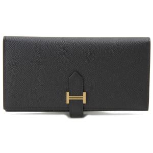 HERMES エルメス 二つ折り財布 レディース ブラック H082875CK