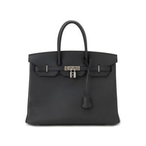 HERMES ブラック　レザーショルダーバッグ　エブリン　エルメス HERMES エルメス エブリン ショルダーバッグ レディース ブラック