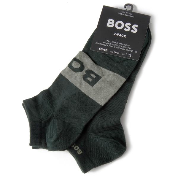 HUGO BOSS ヒューゴボス 靴下 2足セット メンズ グリーン 50467747 385 2P...