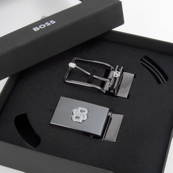 3月決算セール ヒューゴボス HUGO BOSS ベルトセット メンズ ブラック 50553335 ...