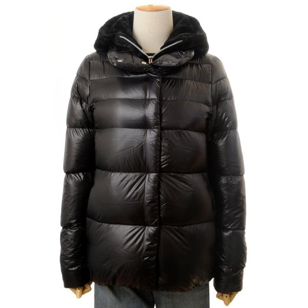 バレンタインセール HERNO ヘルノ ダウンジャケット レディース ブラック PI00087DR ...