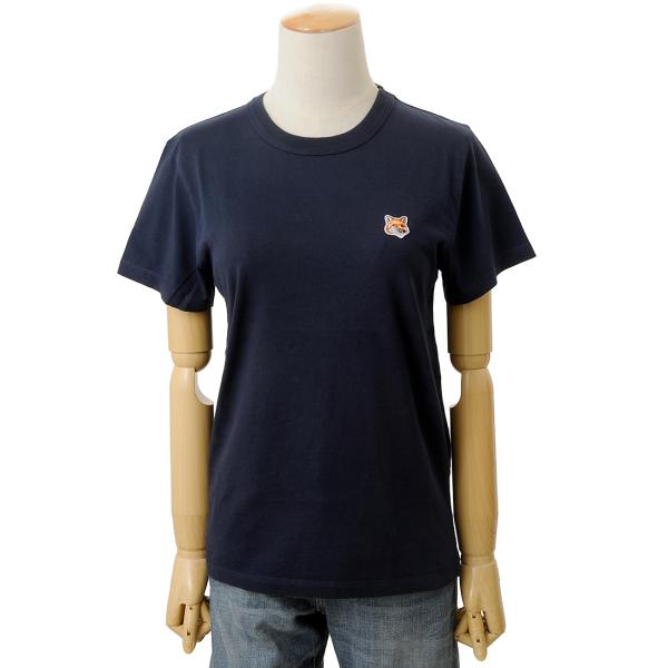 MAISON KITSUNE メゾンキツネ Tシャツ レディース ネイビー AW00103KJ000...