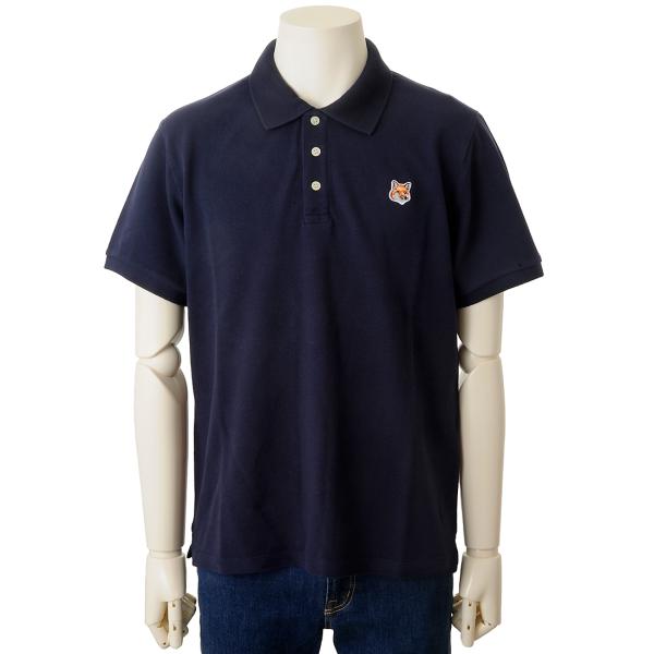 MAISON KITSUNE メゾンキツネ ポロシャツ メンズ レディース ネイビー FU00203...