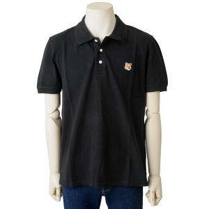 MAISON KITSUNE メゾンキツネ ポロシャツ メンズ ブラック LM00208KJ7002P199 FOX HEAD PATCH POLO｜s-select