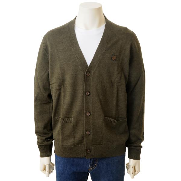 只今決算セール MAISON KITSUNE メゾンキツネ カーディガン メンズ カーキ LM005...
