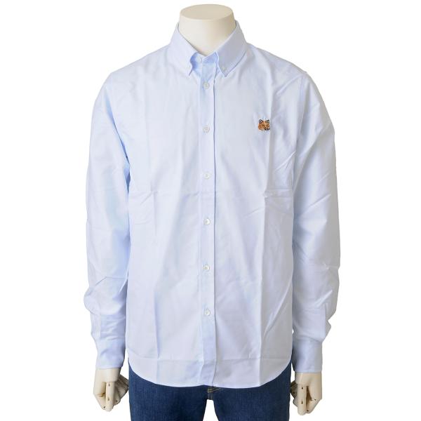 只今決算セール MAISON KITSUNE メゾンキツネ カジュアルシャツ メンズ ブルー MM0...