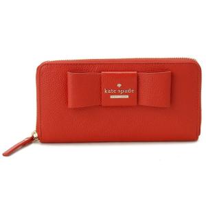 ケイトスペード 長財布 KATE SPADE PWRU4383635 リボン オレンジレッド レディース 財布 ブランド｜s-select