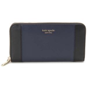ケイトスペード KATE SPADE ラウンドファスナー長財布 レディース ネイビー PWRU7750 856 SPENCER スペンサー