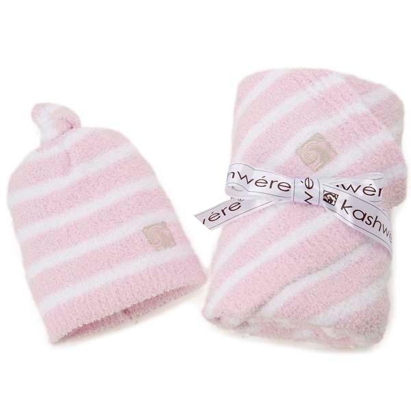 カシウェア kashwere ベビーブランケット キャップ BB-78-520-30 ボーダー ピン...