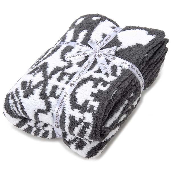 カシウェア Kashwere ブランケット ダマスク T 28 832 52 マクロファイバー ブラ...