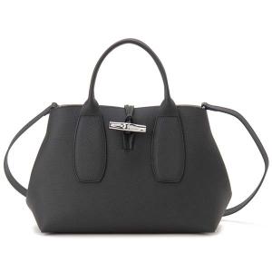 ロンシャン LONGCHAMP ハンドバッグ ブラック 10058HPN001 ロゾ ハンドルバッグ M 2WAY ショルダーバッグ｜s-select