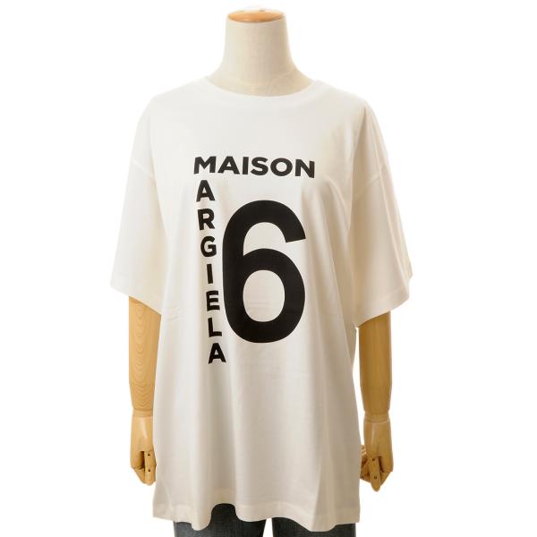Maison Margiela メゾンマルジェラ MM6 Tシャツ レディース オフホワイト 52G...