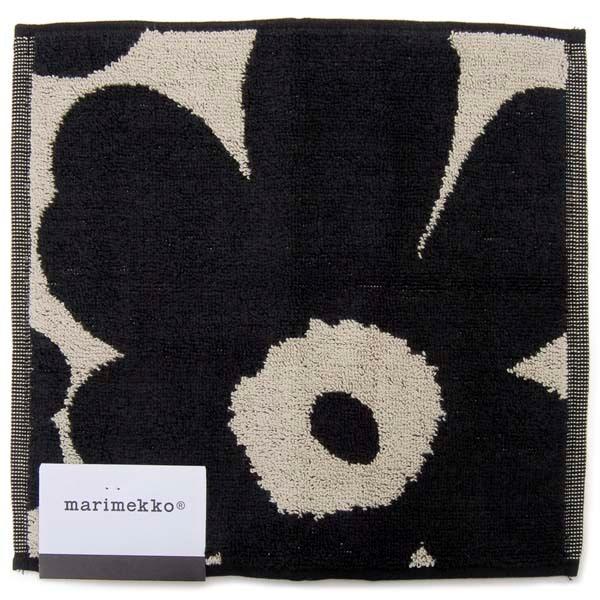 マリメッコ Marimekko ミニタオル ハンカチ ウニッコ ブラック 黒 63837-980 U...
