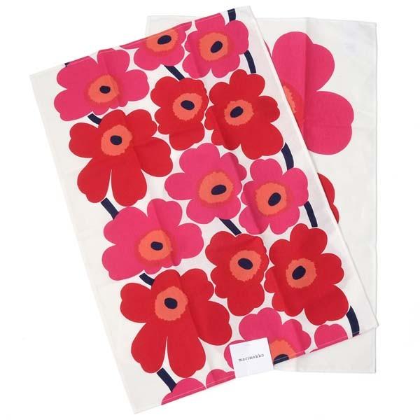 Marimekko マリメッコ ティータオル 66943-001 ウニッコ キッチンクロス 台ふきん...