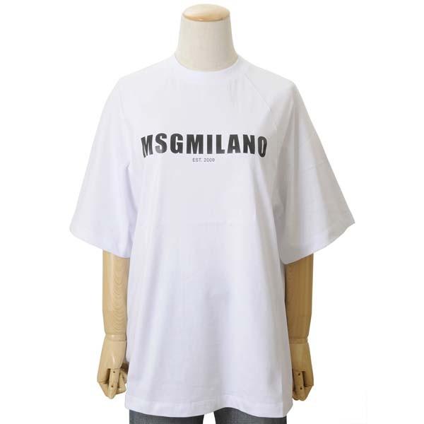 MSGM エムエスジーエム レディース Tシャツ ホワイト MDM210 298 01 イタリア製 ...