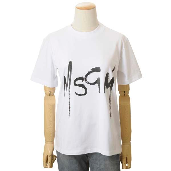 MSGM エムエスジーエム レディース Tシャツ ホワイト MDM74 298 01 WHITE イ...